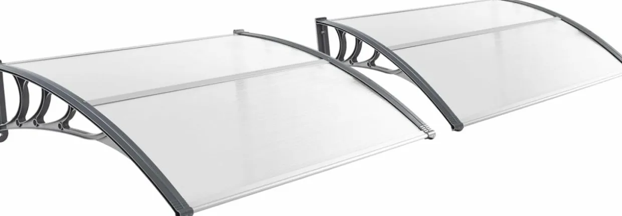 Tangkula 40" x 48" Window Awning, Modern Polycarbonate Overhead Door Awning