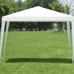 Tangkula 10 x 10Ft Outdoor Canopy Tent, Portable Wedding Party Tent, Outside Event Tents for Party, Patio Parties Tent for Backyard