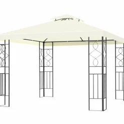 Tangkula 10 x 10FT 2-Tier Patio Gazebo, Powder Coated Steel Structure, Sun Shading Gazebo Canopy Shelter
