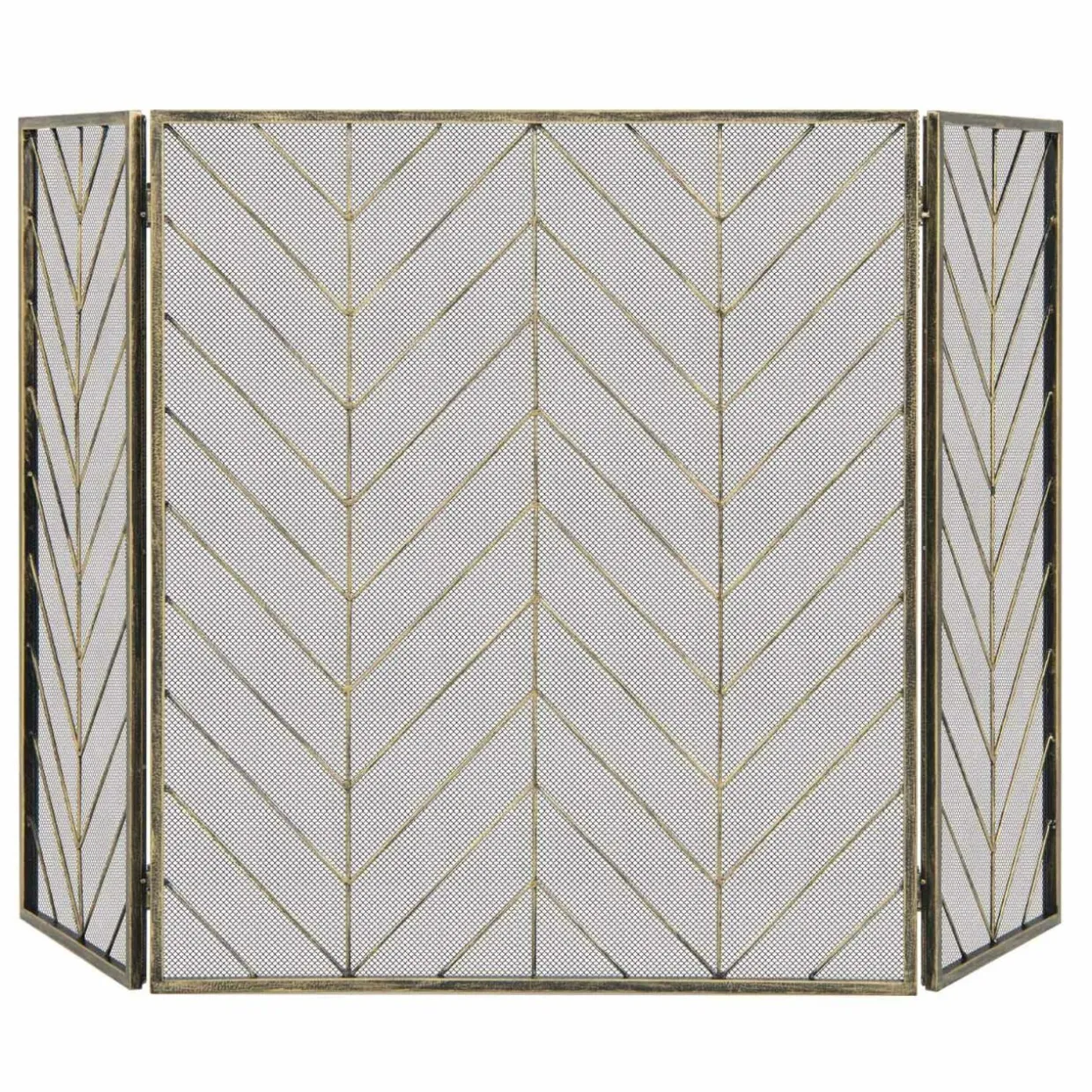 Tangkula 31 x 52.5In 3-Panel Fireplace Screen