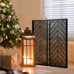Tangkula 31 x 52.5In 3-Panel Fireplace Screen