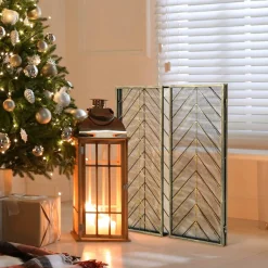 Tangkula 31 x 52.5In 3-Panel Fireplace Screen
