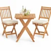 Tangkula Acacia Wood Patio Bistro Set 3