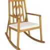 Tangkula Acacia Wood Patio Rocking Chair, Outdoor Porch Rocker