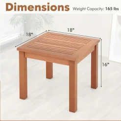 Tangkula Adirondack Outdoor Side Table, 18