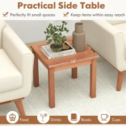 Tangkula Adirondack Outdoor Side Table, 18