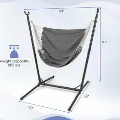 Tangkula Adjustable Hammock Chair with Stand