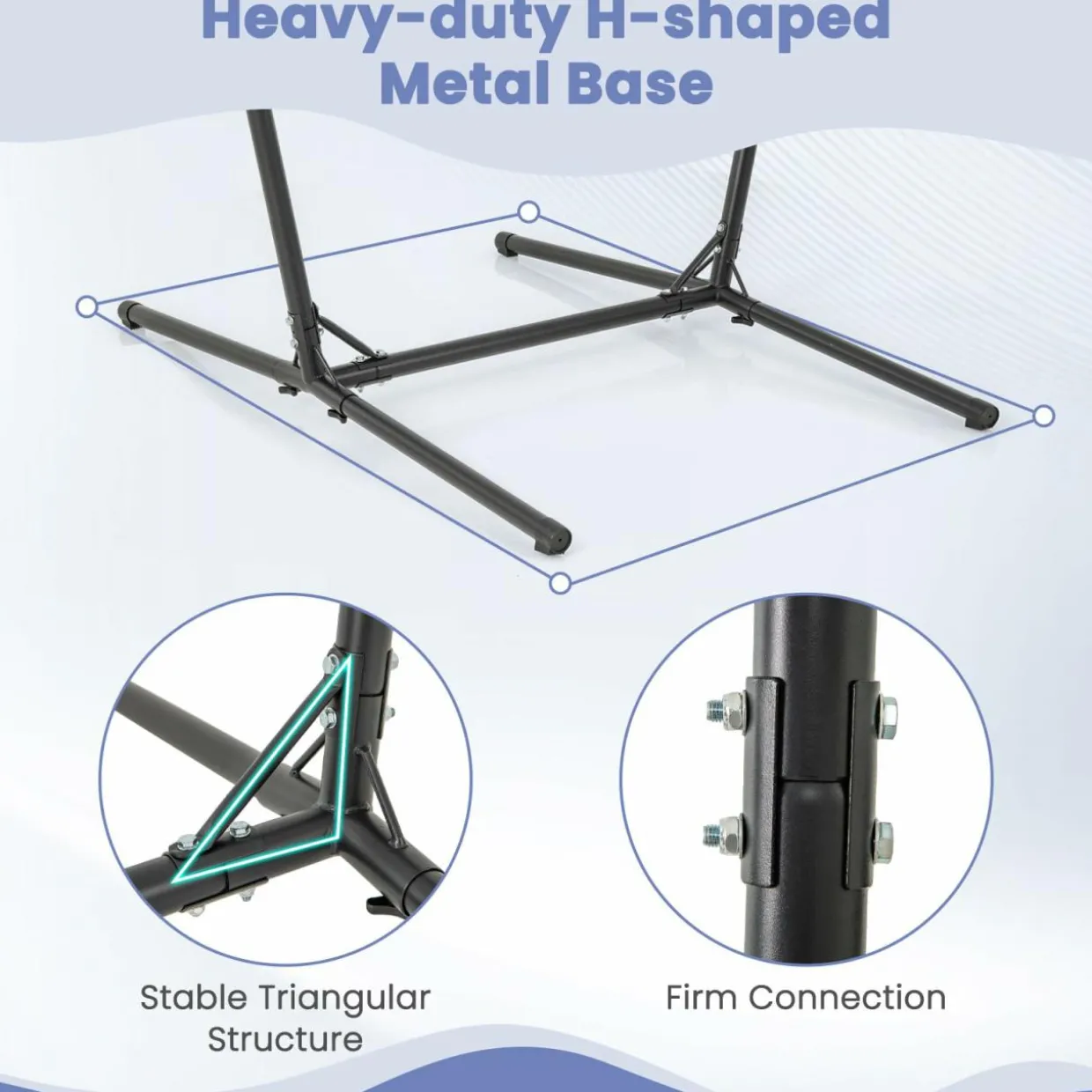 Tangkula Adjustable Hammock Chair with Stand