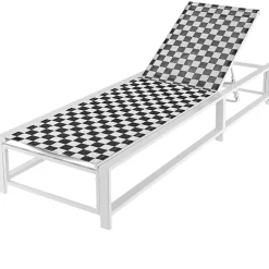 Tangkula Adjustable Patio Lounge Chair with Wheels, Outdoor Chaise Lounge with Breathable Fabric and Sturdy Metal Frame