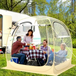 Tangkula All Weather Sports Tent for 5-6 People, Pop Up Instant Tent with Waterproof Tarp Floor