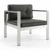 Tangkula Aluminum Outdoor Patio Armchair with Cushions