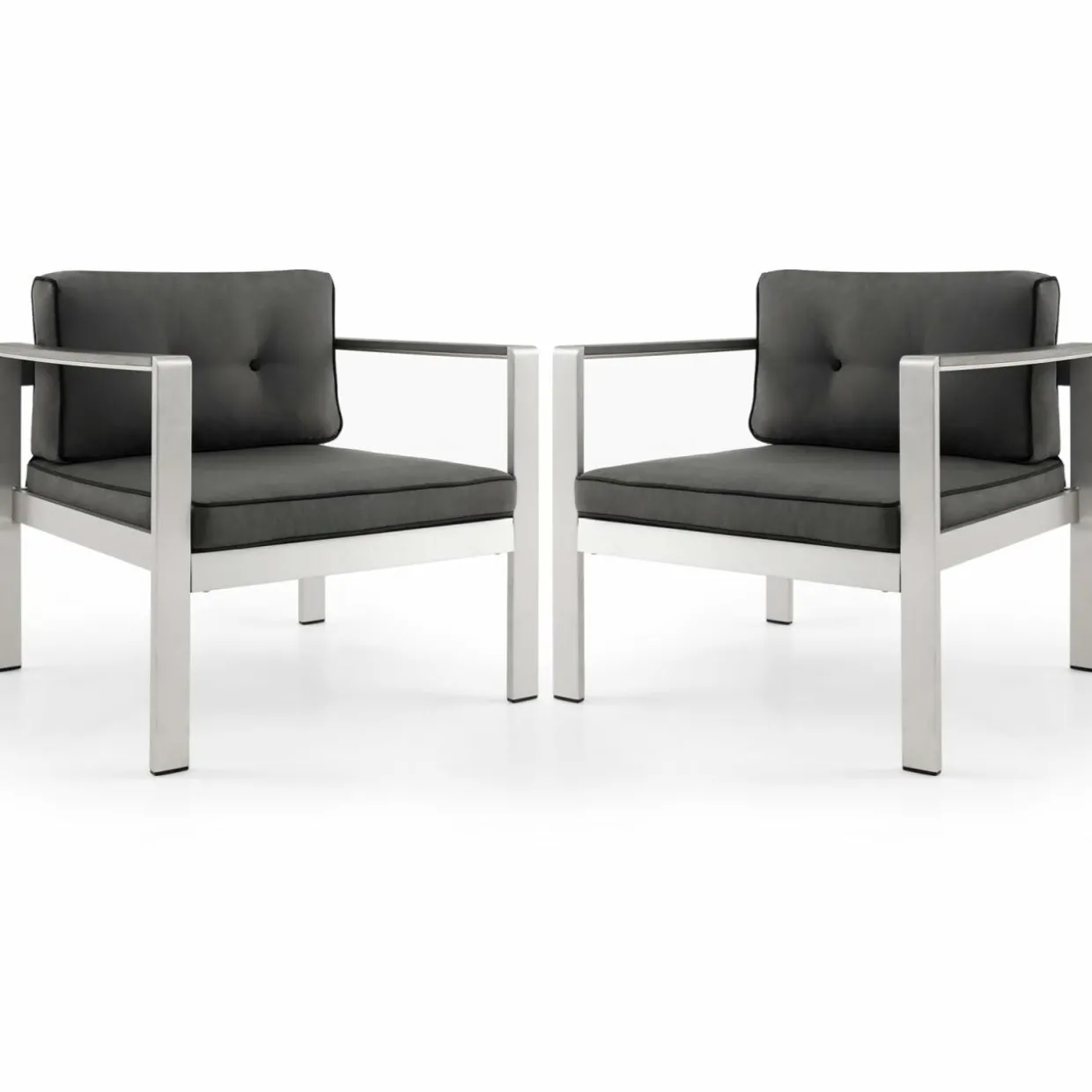 Tangkula Aluminum Outdoor Patio Armchair with Cushions