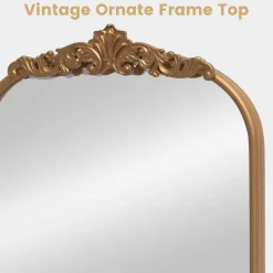 Tangkula Antiqued Gold Wall Mirror(36