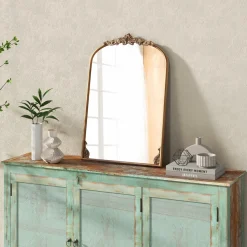 Tangkula Antiqued Gold Wall Mirror(36