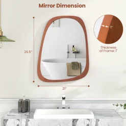 Tangkula Asymmetrical Abstract Irregular Shaped Mirror, 26.5