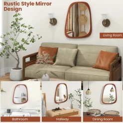 Tangkula Asymmetrical Abstract Irregular Shaped Mirror, 26.5