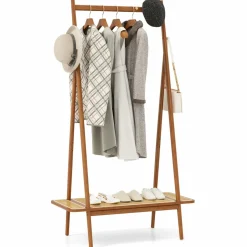 Tangkula Bamboo Clothing Rack, 65.5