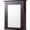 Tangkula Bathroom Cabinet with Mirror, Mirrored Wall-Mounted Storage Medicine Cabinet