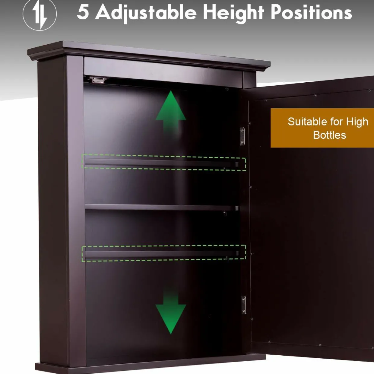 Tangkula Bathroom Cabinet with Mirror, Mirrored Wall-Mounted Storage Medicine Cabinet