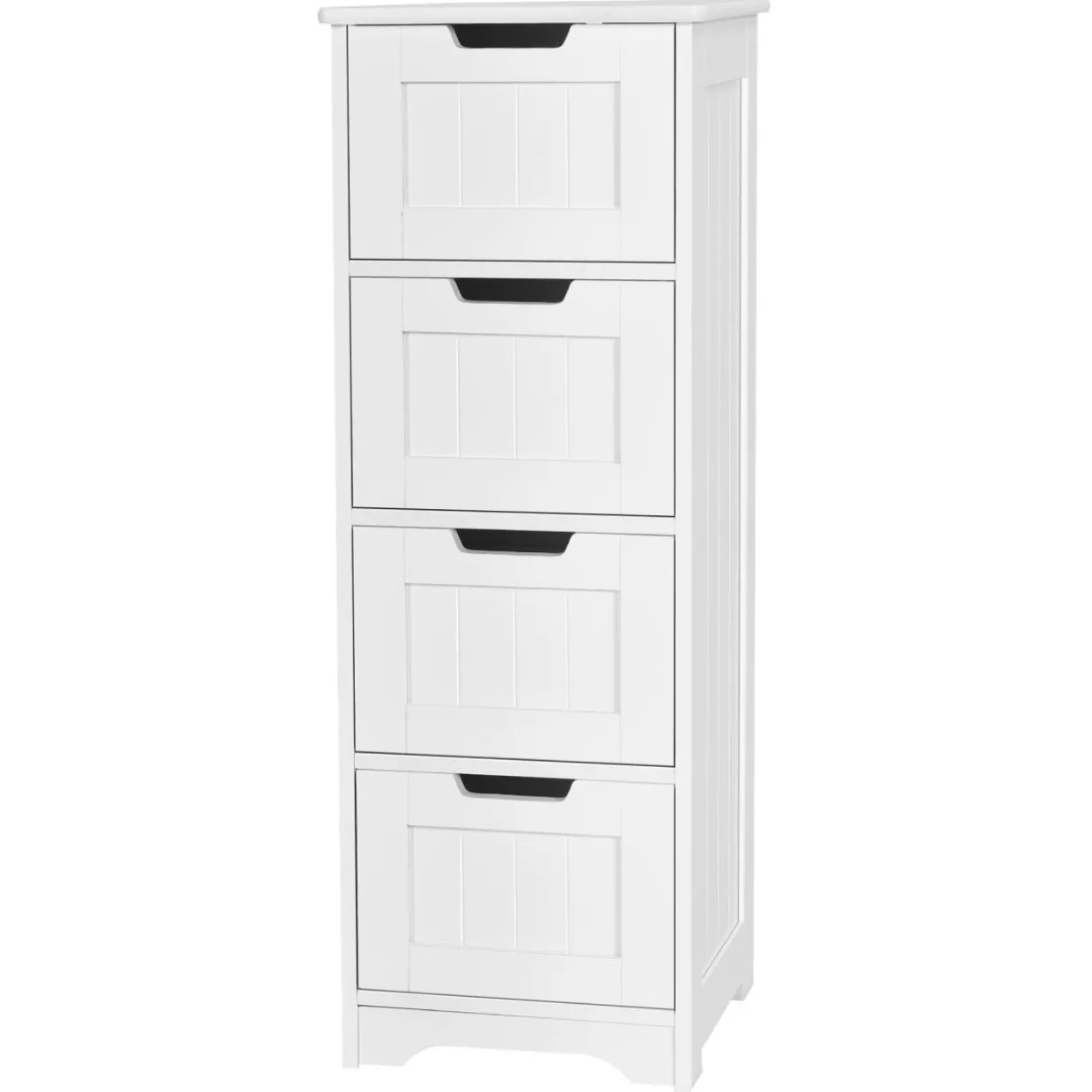 Tangkula Bathroom Floor Cabinet with 4 Drawers, 12 x 12 x 33 Inch