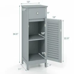 Tangkula Bathroom Floor Storage Cabinet