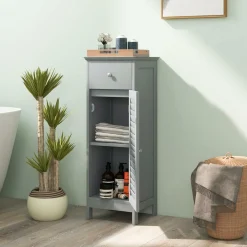Tangkula Bathroom Floor Storage Cabinet
