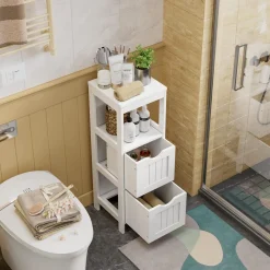 Tangkula Bathroom Floor Storage Cabinet