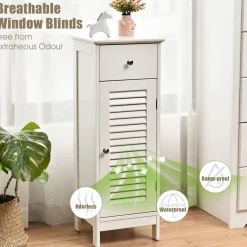 Tangkula Bathroom Floor Storage Cabinet