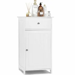 Tangkula Bathroom Floor Storage Cabinet