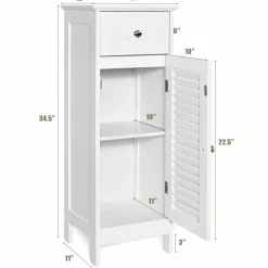 Tangkula Bathroom Floor Storage Cabinet