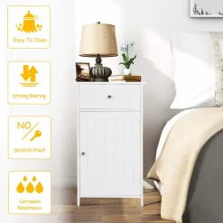 Tangkula Bathroom Floor Storage Cabinet
