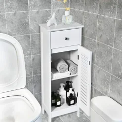 Tangkula Bathroom Floor Storage Cabinet
