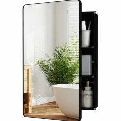 Tangkula Bathroom Medicine Cabinet with Mirror