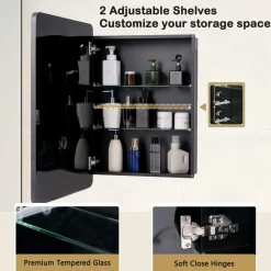 Tangkula Bathroom Medicine Cabinet with Mirror