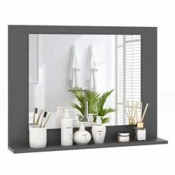 Tangkula Bathroom Mirror with Shelf, 23.5