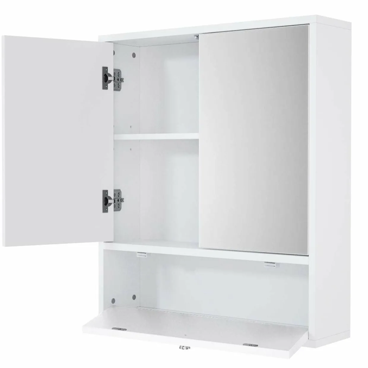 Tangkula Bathroom Mirror Cabinet, Wall Mounted Medicine Cabinet with Mirror Doors & Adjustable Shelf