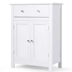 Tangkula Bathroom Storage Cabinet, Free Standing Bathroom Cabinet with Large Drawer