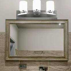 Tangkula Bathroom Vanity Lamp Brushed Nickel Wall Mounted Vanity Lighting Fixture