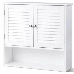 Tangkula Bathroom Wall Cabinet, Wooden Cabinet