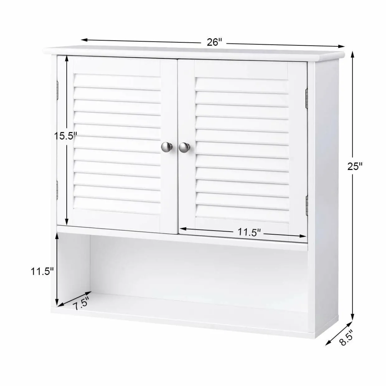 Tangkula Bathroom Wall Cabinet, Wooden Cabinet