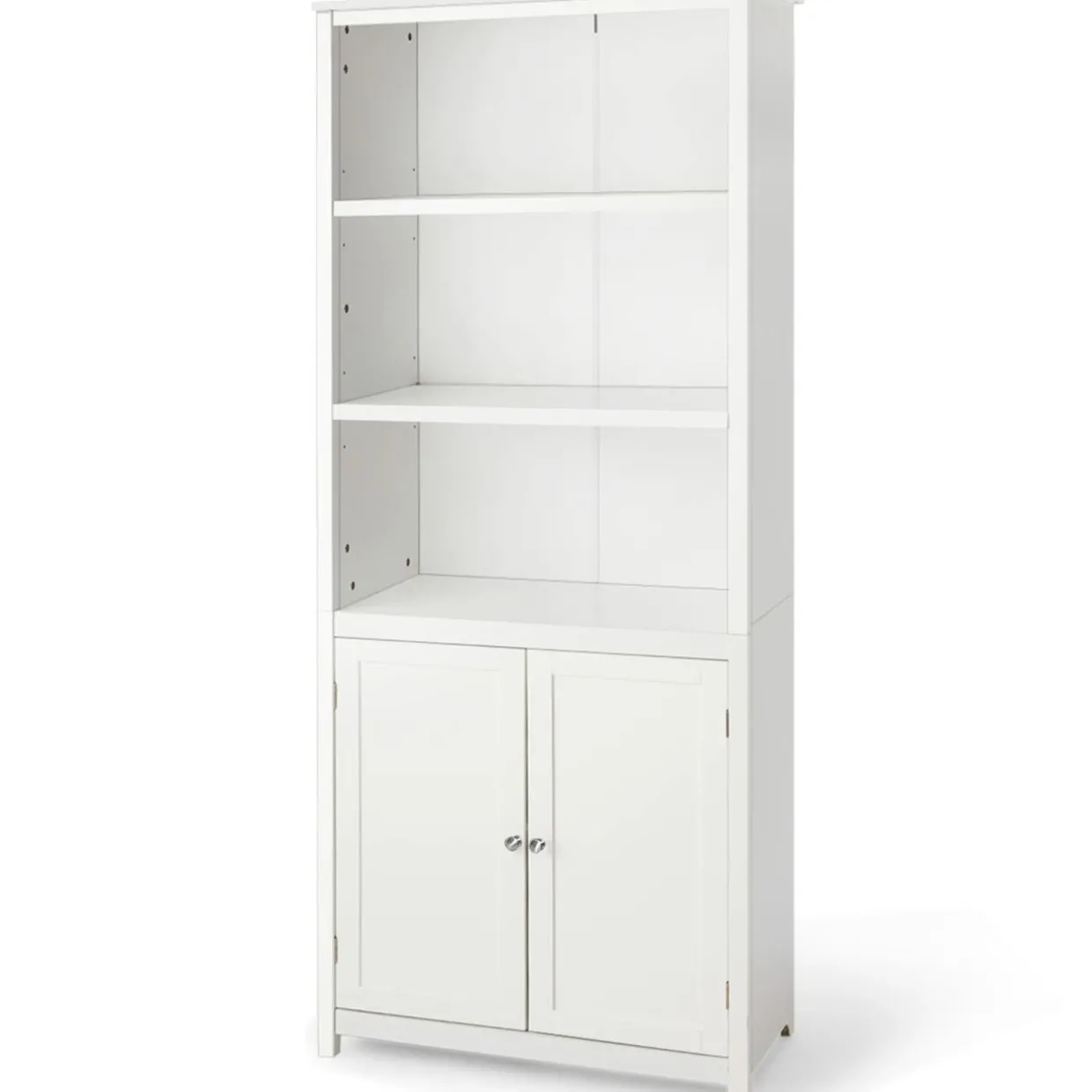Tangkula Bookcase with Doors, 3 Tier Open Book Shelving