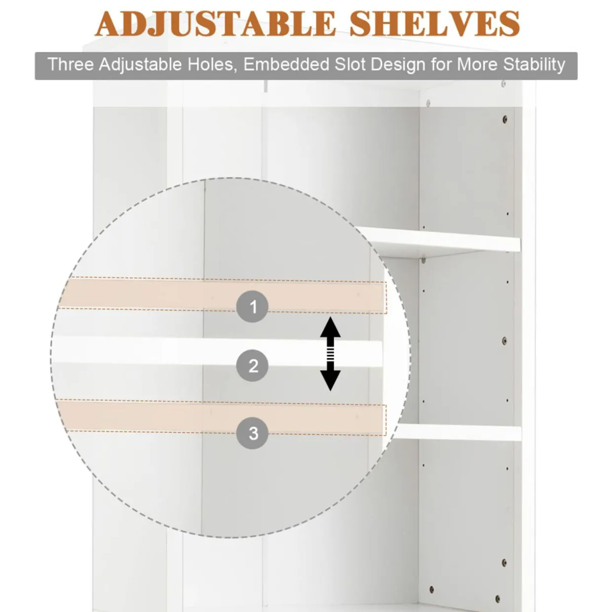 Tangkula Bookcase with Doors, 3 Tier Open Book Shelving