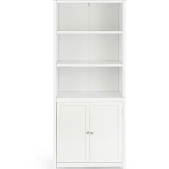 Tangkula Bookcase with Doors, 3 Tier Open Book Shelving