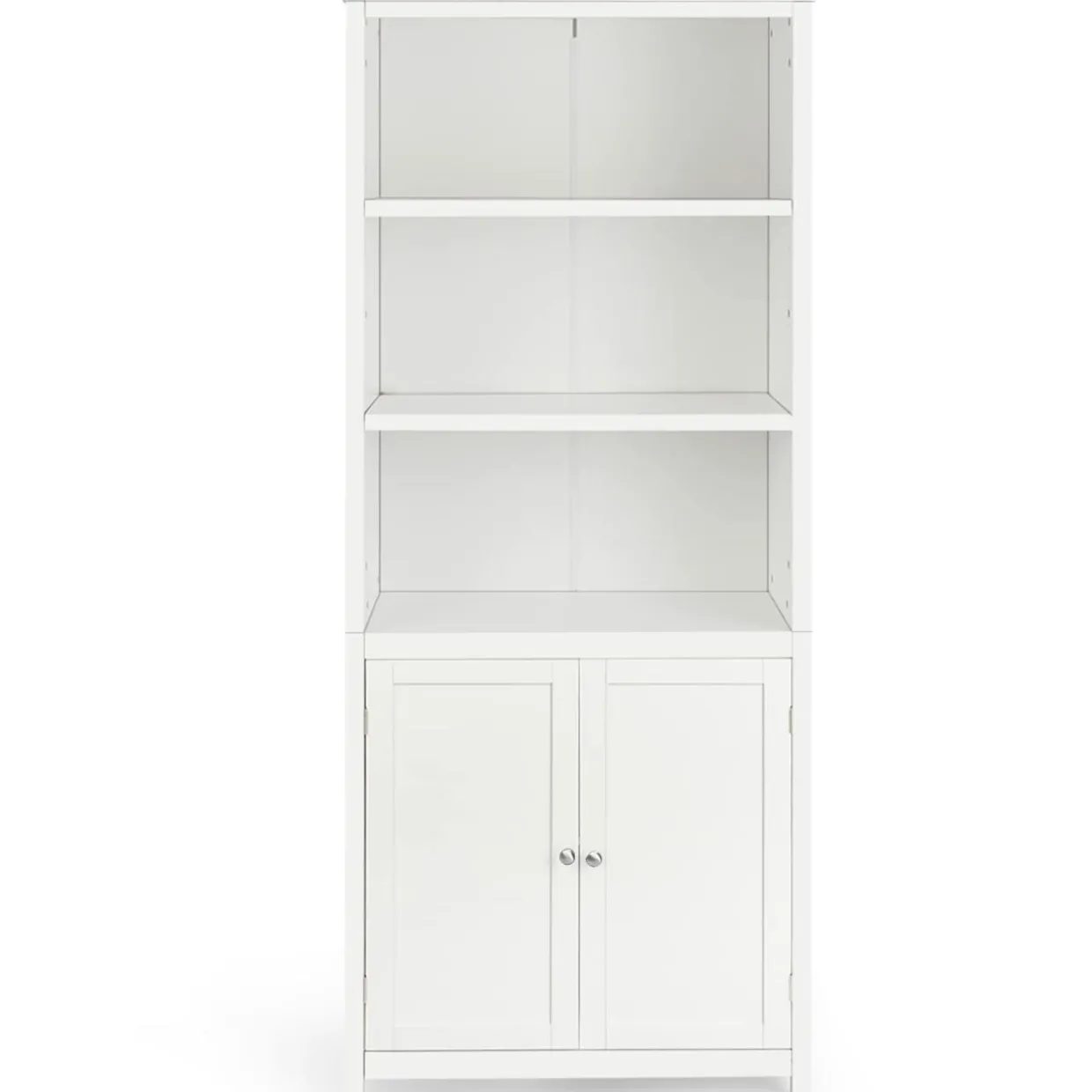 Tangkula Bookcase with Doors, 3 Tier Open Book Shelving