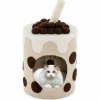 Tangkula Bubble Tea Cat Tree Tower, 26.5 Inch Cat Condo Furniture with Scratching Post