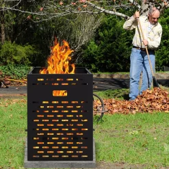 Tangkula Burn Barrel for Outside for Burning Trash