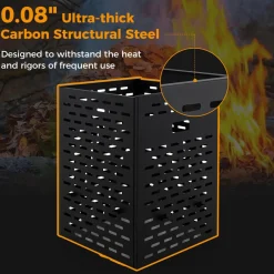 Tangkula Burn Barrel for Outside for Burning Trash