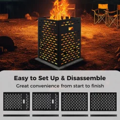 Tangkula Burn Barrel for Outside for Burning Trash