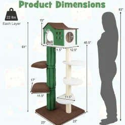 Tangkula Cactus Cat Tree for Indoor Cat, 7-Tier 61