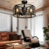 Tangkula Caged Ceiling Fan with Light